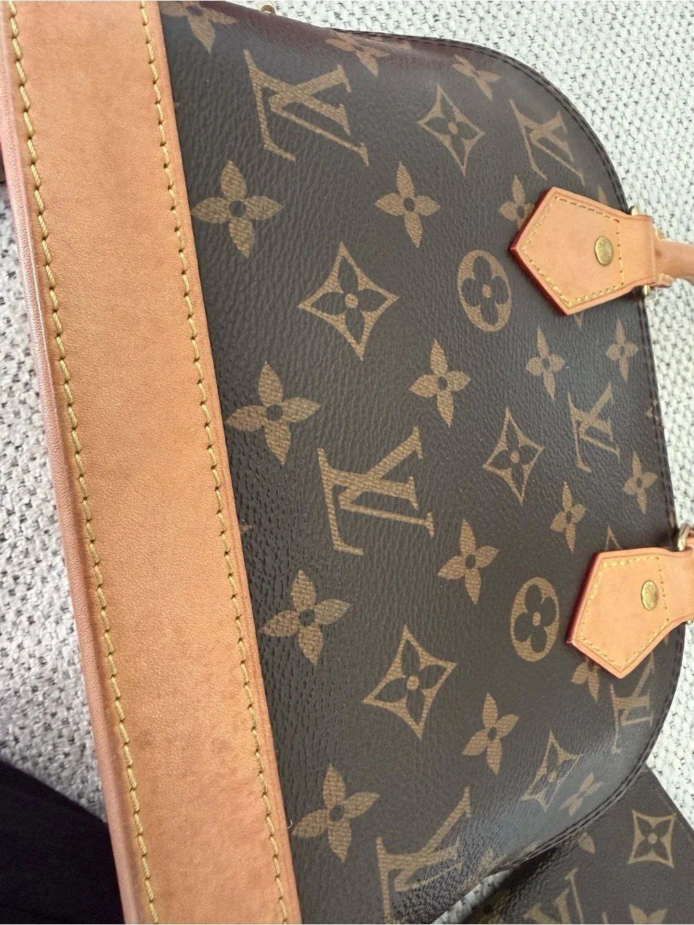 Louis Vuitton Monogram Alma BB Satchel in Brown and Tan - Picture 7 of 11